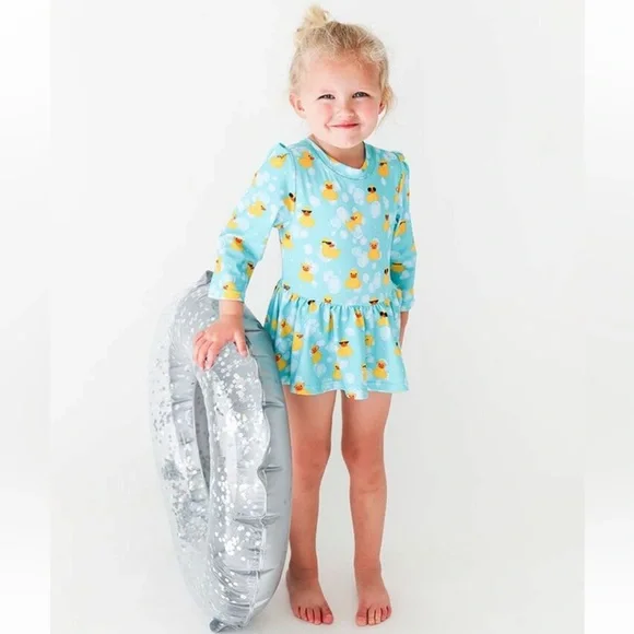 Posh peanut long sleeve swimsuit - Ducky